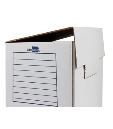 Caja archivo definitivo liderpapel ecouse carton 100 reciclado folio doble ancho 367x251x200mm 325g m2