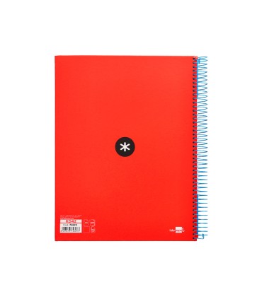 Cuaderno espiral liderpapel a4 micro antartik tapa forrada120h 100 gr cuadro 5mm 5 bandas 4 taladros colores surtidos s