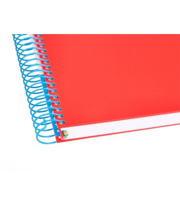 Cuaderno espiral liderpapel a5 micro antartik tapa forrada 120 h 100g horizontal 5 bandas6 taladros colores surtidos