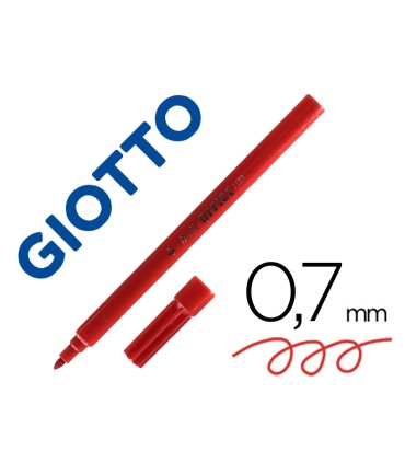 Rotulador tratto office fine punta de fibra trazo 07 mm rojo