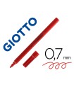 Rotulador tratto office fine punta de fibra trazo 0,7 mm rojo