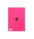 Cuaderno espiral liderpapel a4 micro antartik tapa dura 80h 100 gr cuadro 5mm sin bandas 4 taladros color rosa fluor