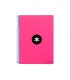 Cuaderno espiral liderpapel a4 micro antartik tapa dura 80h 100 gr cuadro 5mm sin bandas 4 taladros color rosa fluor