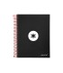 Cuaderno espiral liderpapel a5 micro antartik tapa forrada 120h 90g liso con bandas 6 taladros color negro