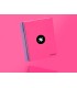 Cuaderno espiral liderpapel a5 micro antartik tapa forrada 120h 90 gr liso con bandas 6 taladros color rosa fluor