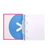 Cuaderno espiral liderpapel a5 micro antartik tapa forrada 120h 90 gr liso con bandas 6 taladros color rosa fluor