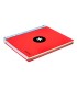 Cuaderno espiral liderpapel a5 micro antartik tapa forrada 120h 90g liso con bandas 6 taladros color rojo