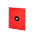 Cuaderno espiral liderpapel a5 micro antartik tapa forrada 120h 90g liso con bandas 6 taladros color rojo