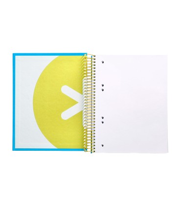 Cuaderno espiral liderpapel a5 micro antartik tapa forrada 120h 90g liso con bandas 6 taladros color azul