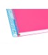 Cuaderno espiral liderpapel a4 micro antartik tapa forrada 120h 100 gr liso con bandas 4 taladros color rosa fluor