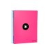 Cuaderno espiral liderpapel a4 micro antartik tapa forrada 120h 100 gr liso con bandas 4 taladros color rosa fluor