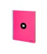 Cuaderno espiral liderpapel a4 micro antartik tapa forrada 120h 100 gr liso con bandas 4 taladros color rosa fluor