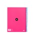 Cuaderno espiral liderpapel a4 micro antartik tapa forrada 120h 100 gr liso con bandas 4 taladros color rosa fluor