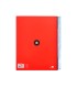 Cuaderno espiral liderpapel a4 micro antartik tapa forrada 120h 100 gr liso con bandas 4 taladros color rojo