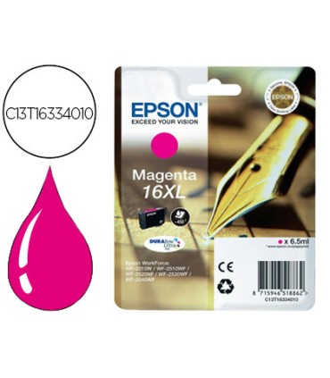 Ink jet epson 16xl wf2010w wf2510wf wf2520nf wf2530wf wf2540wf magenta 450 pag