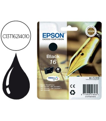 Ink jet epson 16 wf2010w wf2510wf wf2520nf wf2530wf wf2540wf negro 175 pag