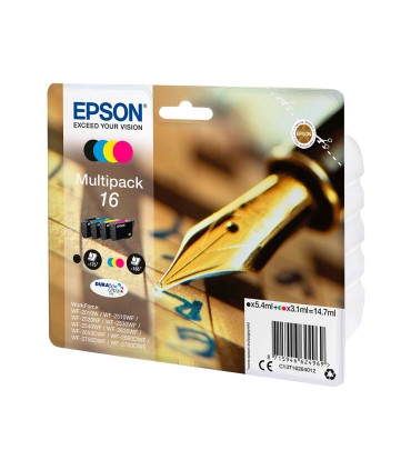 Ink jet epson 16 multipack workforce wf 2010w wf 2510wf wf 2520nf wf 2530wf wf 2540wf negro amarillo cian y magenta