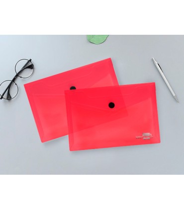 Carpeta liderpapel dossier broche polipropileno din a6 rojo transparente