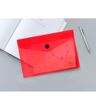 Carpeta liderpapel dossier broche polipropileno din a6 rojo transparente