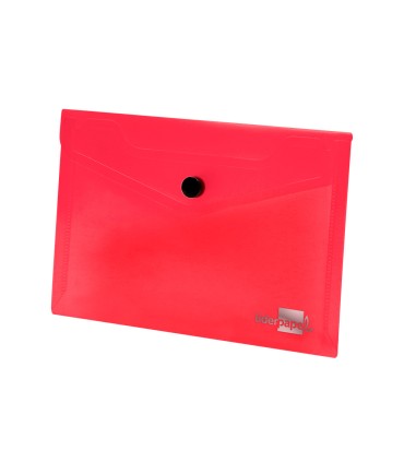 Carpeta liderpapel dossier broche polipropileno din a6 rojo transparente