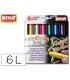 Tempera solida en barra playcolor pocket escolar caja de 6 colores metalizados