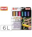 Tempera solida en barra playcolor pocket escolar caja de 6 colores metalizados