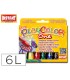 Tempera solida en barra playcolor escolar caja de 6 colores surtidos