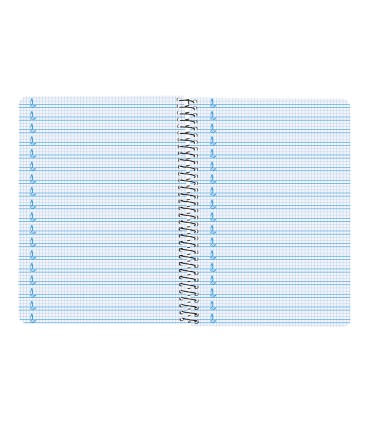 Cuaderno espiral liderpapel cuarto pautaguia tapa dura 80h75 gr cuadro pautado 5mm con margen