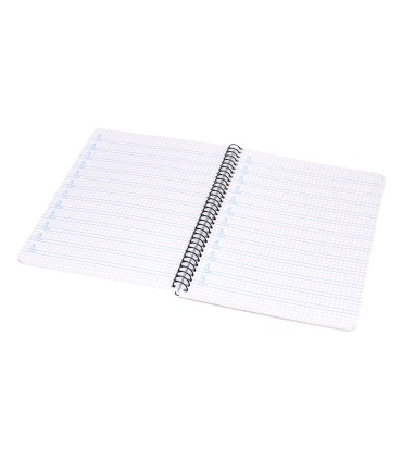 Cuaderno espiral liderpapel cuarto pautaguia tapa dura 80h75 gr cuadro pautado 4mm con margen