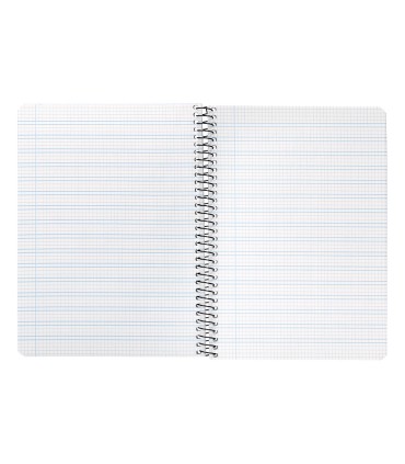 Cuaderno espiral liderpapel cuarto pautaguia tapa dura 80h75 gr cuadro pautado 3 mm con margen