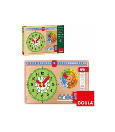 Juego goula didactico reloj calendario castellano