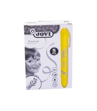 Barra de maquillaje jovi twist make up amarillo caja de 5 unidades