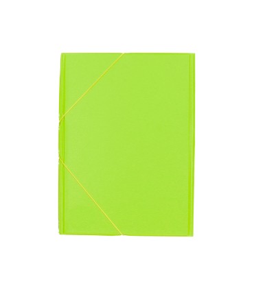 Carpeta liderpapel gomas plastico folio solapas color verde pistacho