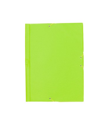 Carpeta liderpapel gomas plastico folio solapas color verde pistacho