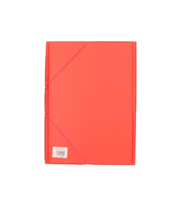 Carpeta liderpapel gomas plastico folio solapas color rojo