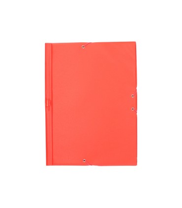 Carpeta liderpapel gomas plastico folio solapas color rojo