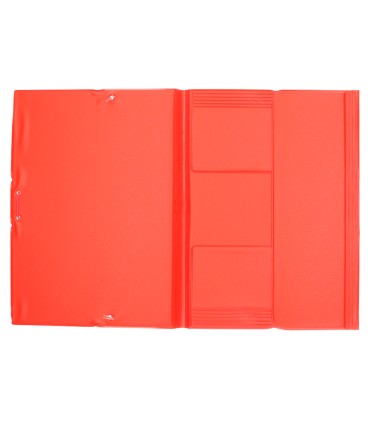 Carpeta liderpapel gomas plastico folio solapas color rojo