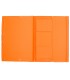 Carpeta liderpapel gomas plastico folio solapas color naranja