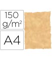 Papel pergamino din a4 troquelado 150 gr color parchment ocre paquete de 25 hojas