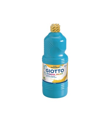 Tempera liquida giotto escolar lavable 1000 ml azul cyan