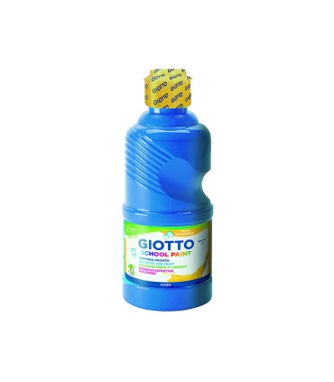 Tempera liquida giotto escolar lavable 500 ml azul cyan