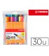 Rotulador stabilo point 88 colores neon estuche 255 unidades