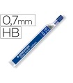 Minas staedtler mars micro grafito 0,7 mm hb tubo con 12 minas