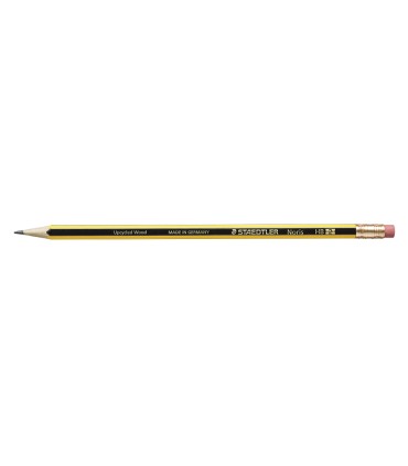 Lapices de grafito staedtler noris n2 hb con goma de borrar unidad