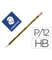 Lapices de grafito staedtler noris n.2 hb con goma de borrar unidad