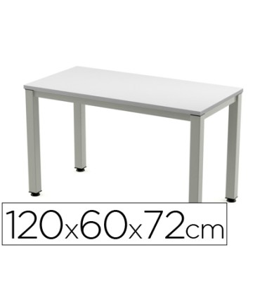 Mesa de oficina rocada executive 200ad02 aluminio gris 120x60 cm