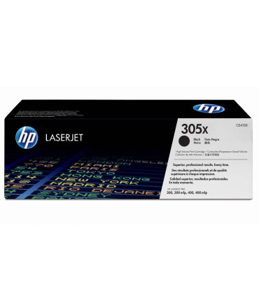 Toner hp 305x laserjet pro 300 400 ce410x negro 4000 pag