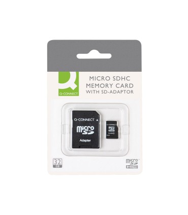 Memoria sd micro q connect flash 32 gb clase 6 con adaptador