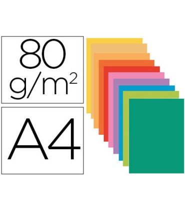 Subcarpeta papel exacompta din a4 colores surtidos 80 gr