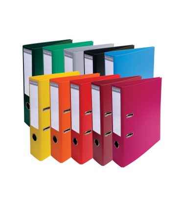 Archivador de palanca exacompta carton forrado pvc din a4 colores surtidos lomo 70 mm con compresor